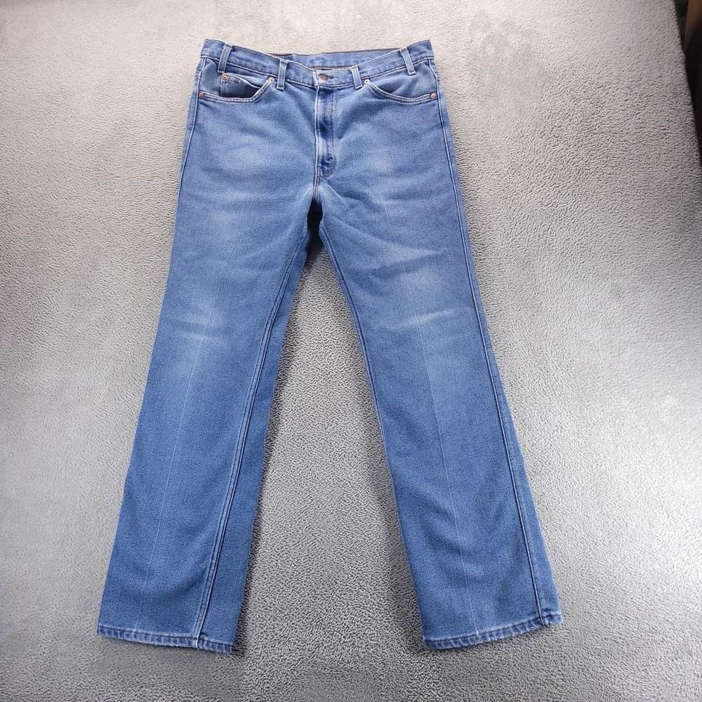 VTG Levis 517 Jeans Mens 38x34 Blue Slim Bootcut Made In USA Western 90s